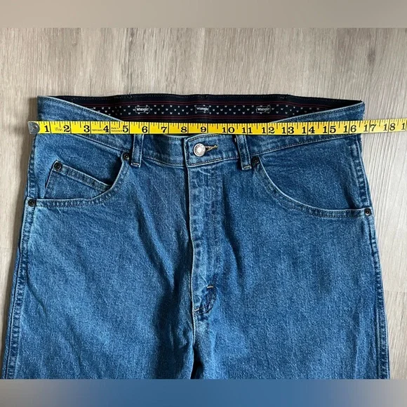 Wrangler Men's Straight Blue Jeans comforter flex waist 34x34 light wash utility - Picture 6 of 8